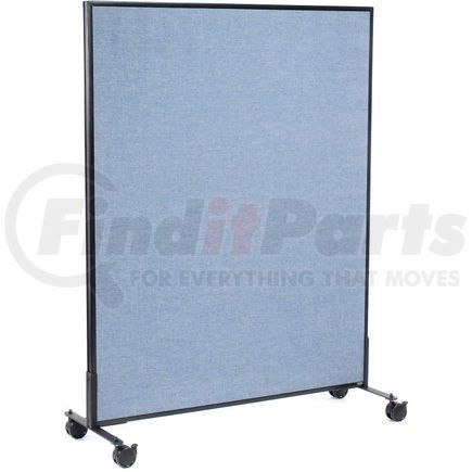 GLOBAL INDUSTRIAL 694959MBL Interion&#174; Mobile Office Partition Panel, 48-1/4"W x 63"H, Blue