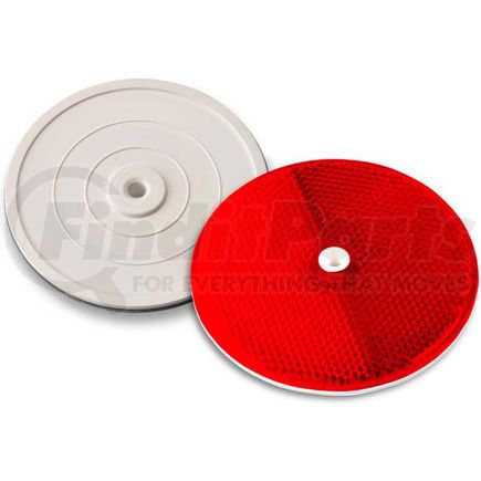 TAPCO 102232 - 3-1/4" red centermount reflector, plastic backplate, rt-90r
