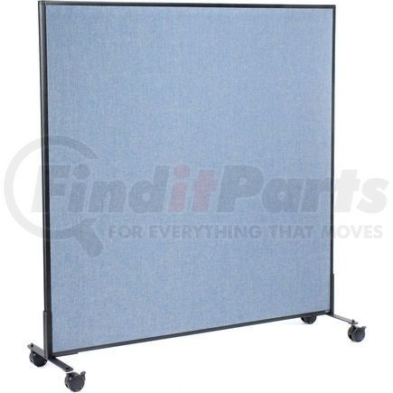 GLOBAL INDUSTRIAL 694962MBL Interion&#174; Mobile Office Partition Panel, 60-1/4"W x 63"H, Blue