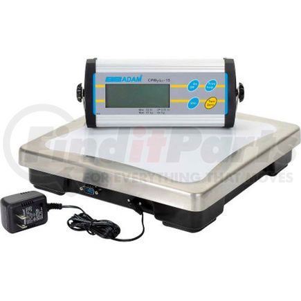 ADAM EQUIPMENT CPWplus 15 Adam Equipment CPWplus 15 Digital Bench Scale 33lb x 0.01lb 11-13/16" x 11-13/16" Platform