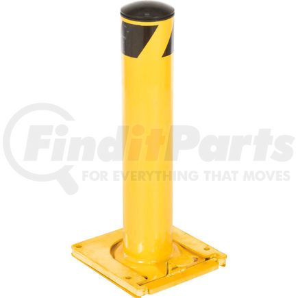 Global Industrial 238794 Global Industrial&#8482; Removable Steel Bollard With Removable Plastic Cap 5.5''x24''H