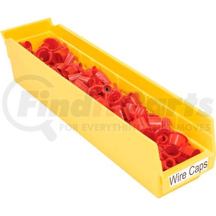 Akro Mils 30128YELLO Akro-Mils Plastic Nesting Storage Shelf Bin 30128 - 4-1/8"W x 17-7/8"D x 4"H Yellow