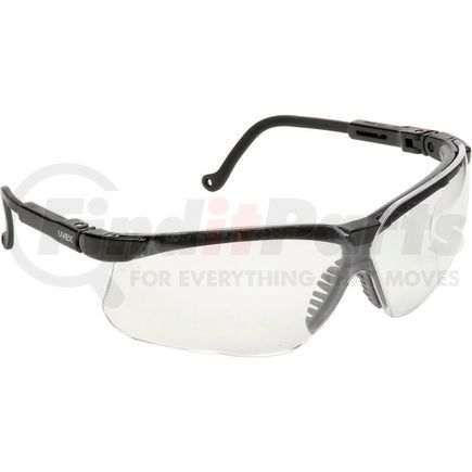 North Safety S3200 Genesis Spectacle Black Frame Clear Lens, Hard Coat, S3200