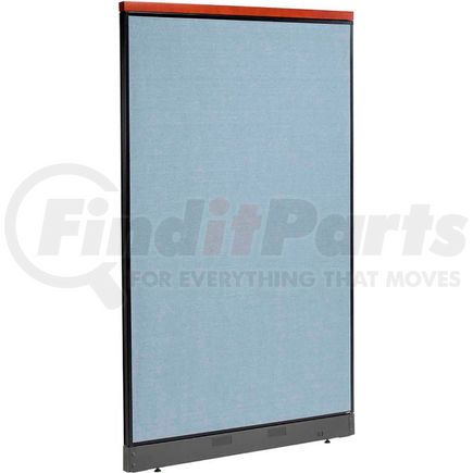 Global Industrial 277560PBL Interion&#174; Deluxe Office Partition Panel with Pass Thru Cable, 48-1/4"W x 77-1/2"H, Blue