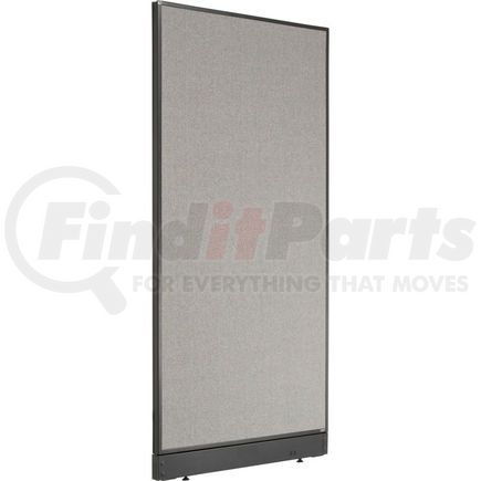 Global Industrial 238636PGY Interion&#174; Office Partition Panel with Pass-Thru Cable, 36-1/4"W x 76"H, Gray