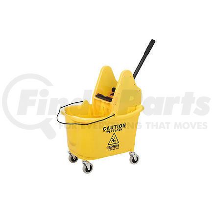 Global Industrial 260595 Global Industrial&#153; Mop Bucket And Wringer Combo 38 Qt., Down Press, Yellow