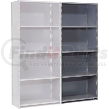 Global Industrial 796387 Global Industrial&#8482; Steel Shelving 20 Ga 36" Wx30" Dx97" H Closed Clip 5 Shelves Add-On