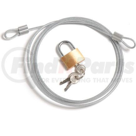 Global Industrial 238152 Global Industrial&#8482; Security Cable Kit-Includes Cable Padlock And 3 Keys