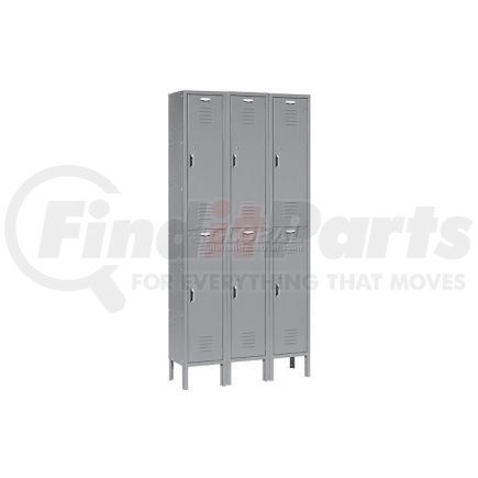 Global Industrial 652175GY Global Industrial&#153; Paramount&#174; Double Tier 6 Door Locker, 12"Wx12"Dx36"H, Gray, Assembled