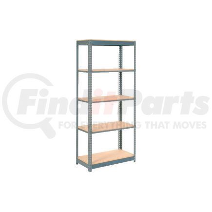 Global Industrial 255667 Global Industrial&#8482; Heavy Duty Shelving 48"W x 24"D x 72"H With 5 Shelves - Wood Deck - Gray