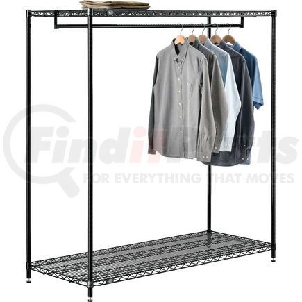 Global Industrial 184449B Free Standing Clothes Rack - 2 Shelf - 60"W x 24"D x 63"H