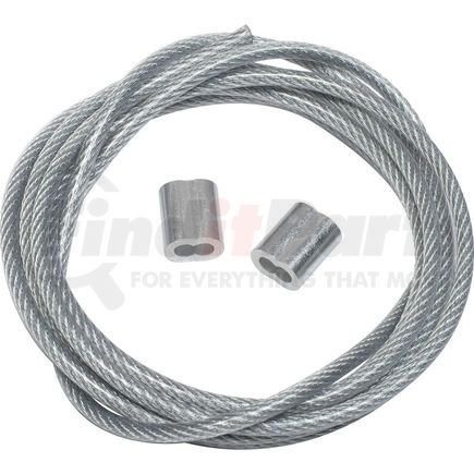Global Industrial 603124 Global Industrial&#8482; Steel Tie Down Cable 5'L Reinforced With End Loops for Outdoor Fixtures