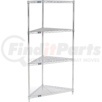 Global Industrial 796555 Nexel® Chrome Corner Wire Shelving 24"W x 18"D x 63"H