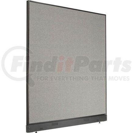 Global Industrial 238639NGY Interion&#174; Non-Electric Office Partition Panel with Raceway, 60-1/4"W x 64"H, Gray