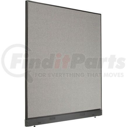 GLOBAL INDUSTRIAL 238639NGY Interion&#174; Non-Electric Office Partition Panel with Raceway, 60-1/4"W x 64"H, Gray