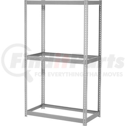 Global Industrial 785517GY Expandable Starter Rack 96"W x 48"D x 84"H With 3 Levels No Deck 800 Lb Cap Per Level - Gray