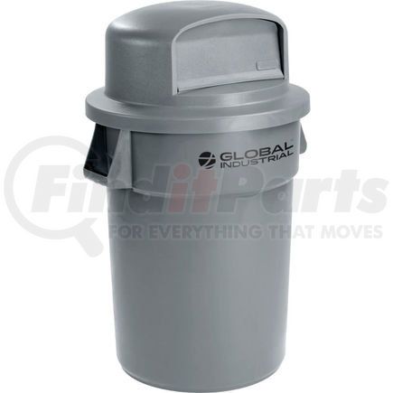 Global Industrial 240462GYD Global Industrial¿ Plastic Trash Can with Dome Lid - 44 Gallon Gray