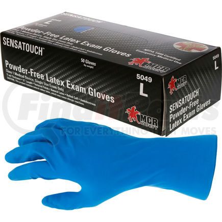 MCR SAFETY 5049L - sensatouch™ disposable gloves 11 mil latex, 12 inch and powder free medical grade l
