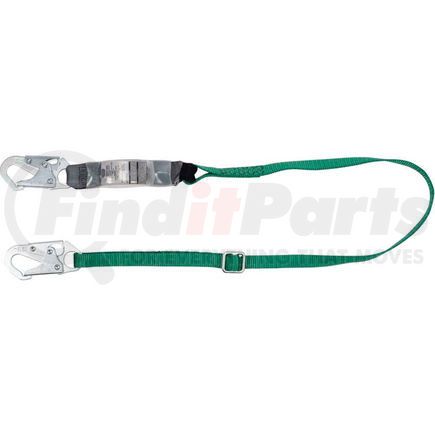 MSA 10191755 MSA&#174; V-Series Energy Absorbing 6' Lanyard, Single Leg Adjustable, Small Snap Hook, 10191755