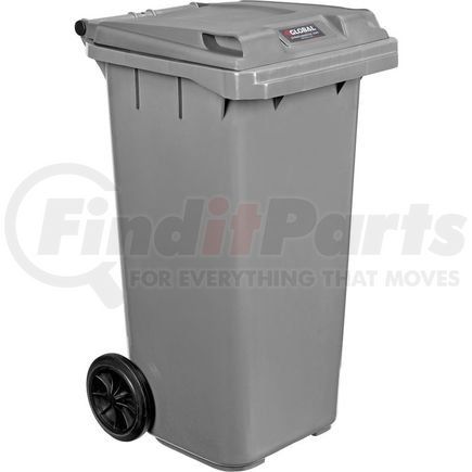 Global Industrial 641338GY Global Industrial&#153; Mobile Trash Container with Lid, 32 Gallon Gray