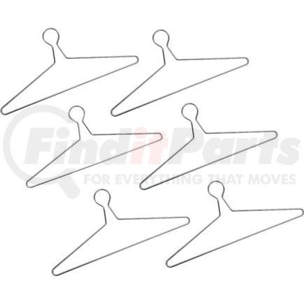 GLOBAL INDUSTRIAL 695330 - interion® closed loop coat hangers - heavy duty chrome - anti-theft - 6 pack