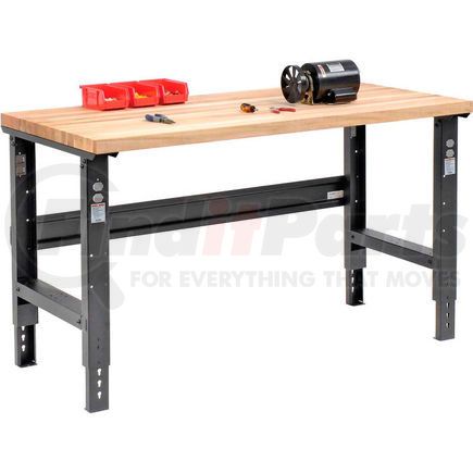 Global Industrial 318912BK Global Industrial™ 60x30 Adjustable Height Workbench C-Channel Leg - Birch Square Edge - Black