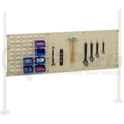 Global Industrial 318867TN Global Industrial&#153; Panel Kit for 60"W Workbench - 18"W Louver & 36"W Pegboard, Mounting Rail TN