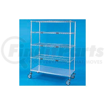 Global Industrial 251285 Nexel&#174; Open Sided Wire Exchange Truck 4 Wire, 1 Galvanized Shelf 800 Lb Cap