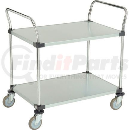 Global Industrial 489063 Nexel&#174; Galvanized Steel Utility Cart 2 Shelves 36x24