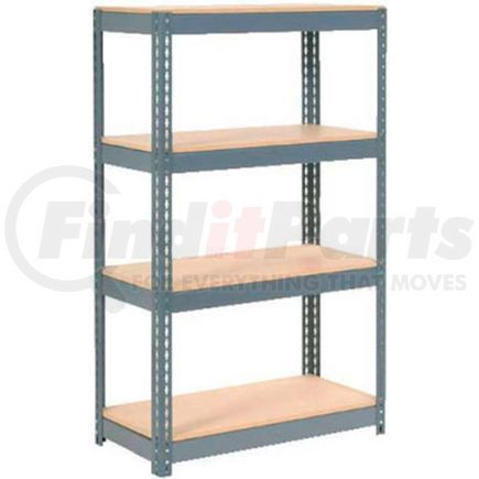 Global Industrial 601878 Global Industrial™ Extra Heavy Duty Shelving 36"W x 12"D x 60"H With 4 Shelves, Wood Deck, Gry