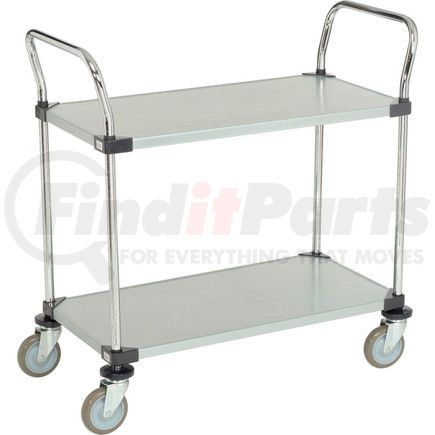 Global Industrial 489062 Nexel&#174; Galvanized Steel Utility Cart 2 Shelves 36x18