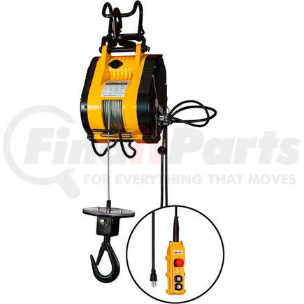 Oz Lifting Products OBH500 OZ Lifting 1/4 Ton Electric Wire Rope Hoist, 90' Lift, 75 FPM, 115V