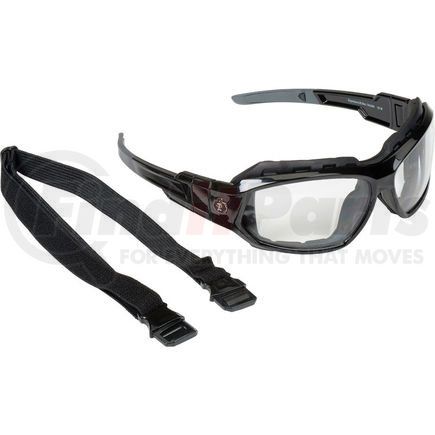 Ergodyne 56000 Ergodyne&#174; Skullerz&#174; Loki Safety Glasses/Goggles, Clear Lens, Black Frame