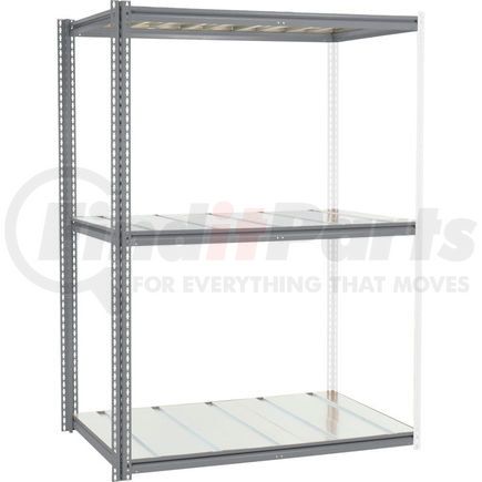 Global Industrial 581015GY Global Industrial&#153; High Cap. Add-On Rack 60Wx48Dx84H 3 Levels Steel Deck 1300lb Per Level GRY