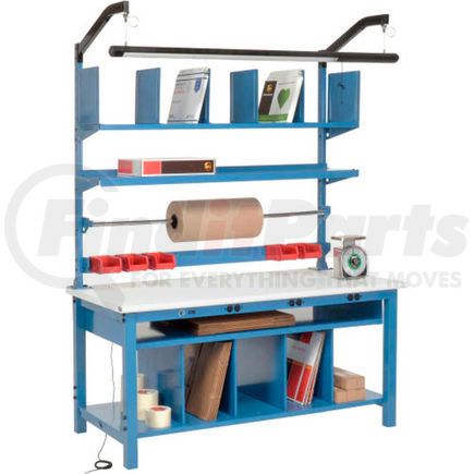 Global Industrial 244190B Global Industrial™ Complete Electric Packing Workbench ESD Safety Edge - 72 x 30