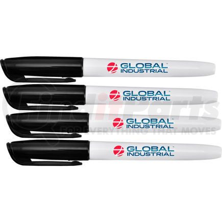 Global Industrial 695695BK-F Global Industrial™ Dry Erase Markers, Fine Tip, Black, 12 Pack