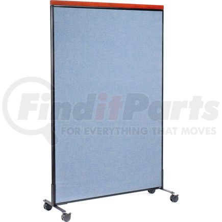 Global Industrial 695793MBL Interion&#174; Deluxe Mobile Office Partition Panel, 48-1/4"W x 96"H, Blue