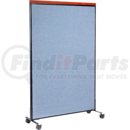 GLOBAL INDUSTRIAL 695793MBL Interion&#174; Deluxe Mobile Office Partition Panel, 48-1/4"W x 96"H, Blue