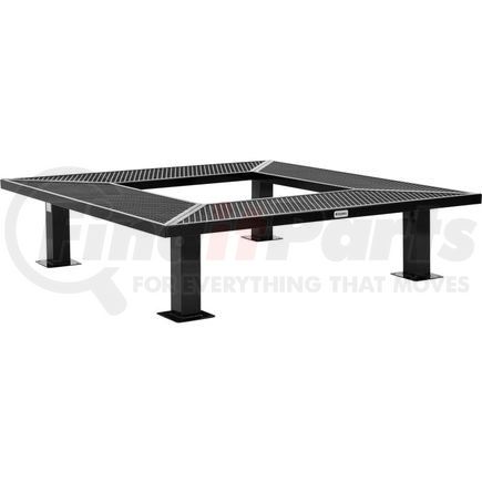 Global Industrial 277510BK Global Industrial&#153; 6' Square Outdoor Tree Bench, Expanded Metal, Black