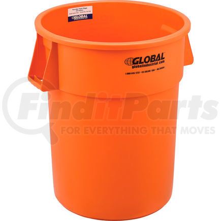 Global Industrial 240464BOR Global Industrial&#153; Plastic Trash Can - 55 Gallon Bright Orange