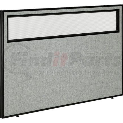 GLOBAL INDUSTRIAL 694756WGY Interion&#174; Office Partition Panel With Partial Window, 60-1/4"W x 42"H, Gray