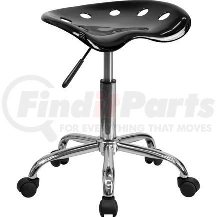 GLOBAL INDUSTRIAL LF-214A-BLACK-GG Flash Furniture Desk Stool - Backless - Plastic - Black