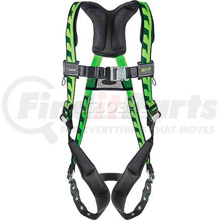 North Safety AC-TB/UGN Miller AirCore&#8482; Harness, Tongue Buckle, Green, AC-TB/UGN