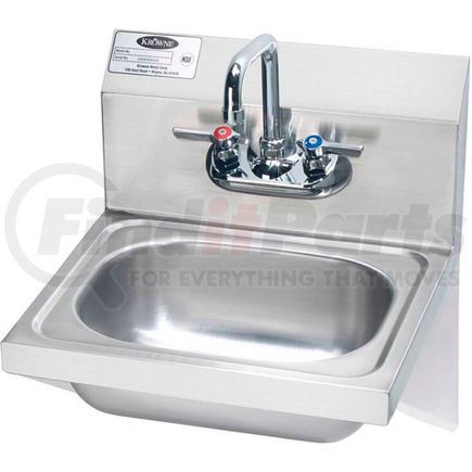 Krowne HS-10 Krowne&#174; HS-10 - 16" Wide Hand Sink With Side Support Brackets, Wrist Handles