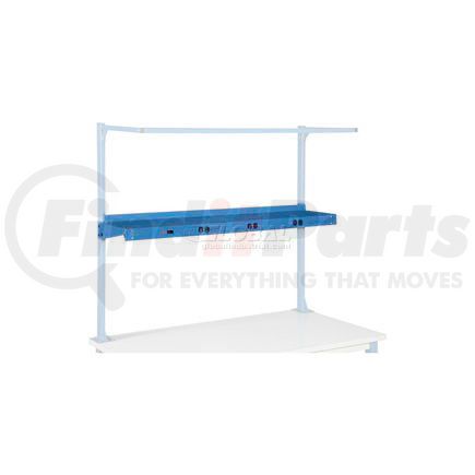 Global Industrial 249295ABL Global Industrial&#153; Cantilever Upper Steel Shelf with 6 Single Outlets 60"W - Blue