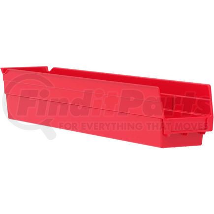 Akro Mils 30124RED Akro-Mils Plastic Nesting Storage Shelf Bin 30124 - 4-1/8"W x 23-5/8"D x 4"H Red