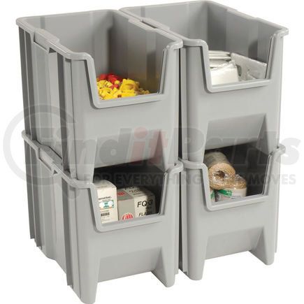 Quantum Storage Systems QGH600GY Quantum Giant Hopper Bin, 10-7/8"W x 17-1/2"D x 12-1/2"H, Gray