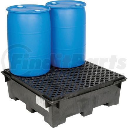 Global Industrial 298442 Global Industrial&#8482; 4 Drum Spill Containment Sump with Plastic Deck