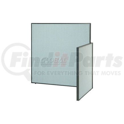 Global Industrial 240316BL Interion&#174; Pre-Configured Office Cubicle - 5'W x 4'D x 60"H - Add-On Kit - Blue