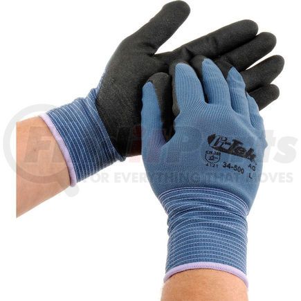 PIP Industries 34-500/L PIP G-Tek 34-500 1-Dozen Nitrile MicroSurface Nylon Grip Gloves, Large